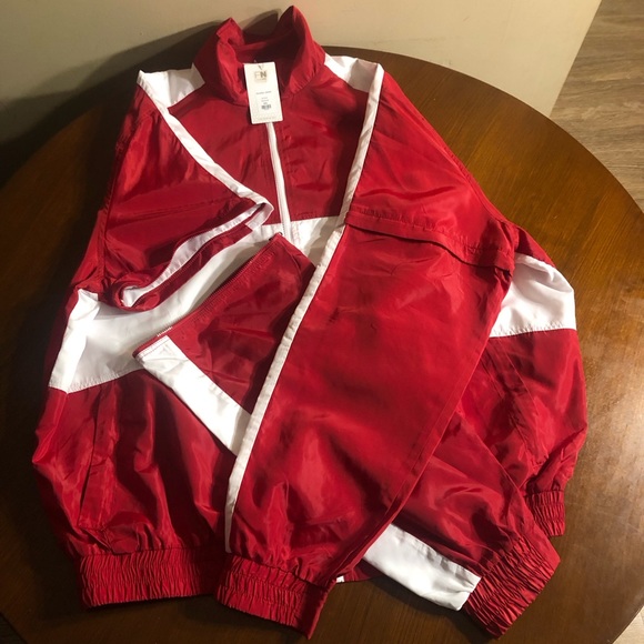 NWT Fashion Nova Brooklyn Track Set - Red/White XXL - Picture 3 of 14